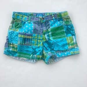 Children’s Place Blue & Green Patchwork Shorts